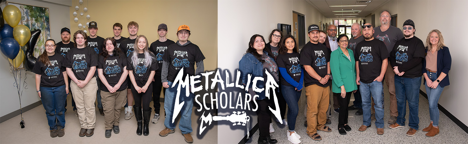 Photo of SCC Metallica Scholarship recipients from both North Mankato and Faribault campuses.