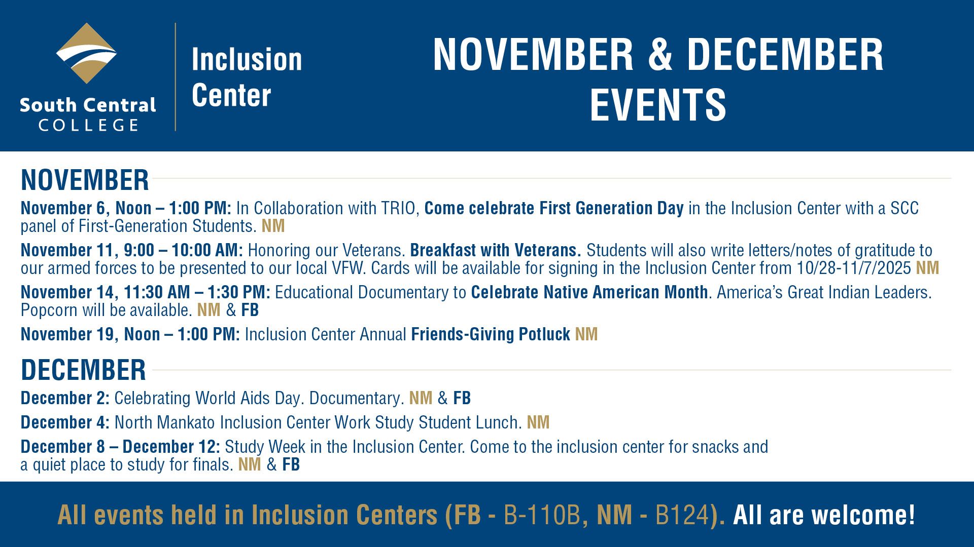 Inclusion Center Events Nov-Dec 2025
